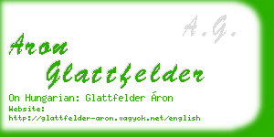 aron glattfelder business card